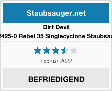 Dirt Devil DD2425-0 Rebel 35 Singlecyclone Staubsauger Test