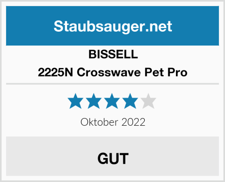 Bissell 2225N Crosswave Pet Pro Test