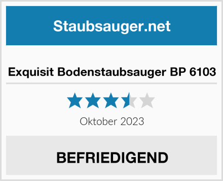  Exquisit Bodenstaubsauger BP 6103 Test