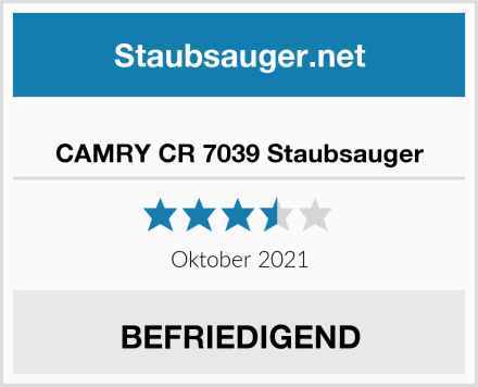  CAMRY CR 7039 Staubsauger Test