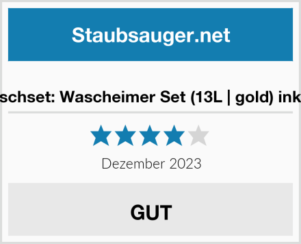  ADBL Auto Waschset: Wascheimer Set (13L | gold) inkl. Grit & Deckel Test