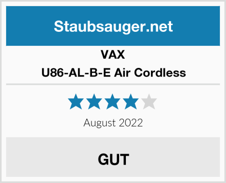 VAX U86-AL-B-E Air Cordless Test